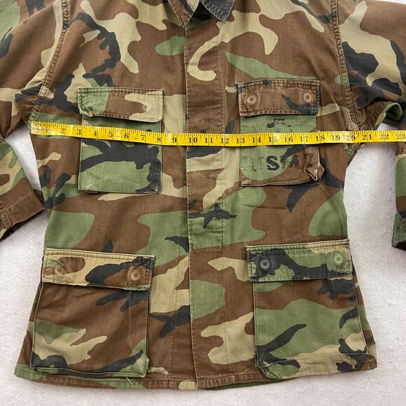 Military Surplus USMC Uniform Shirt Adult Small Woodland Camouflage LARP Shacket - Picture 3 of 15